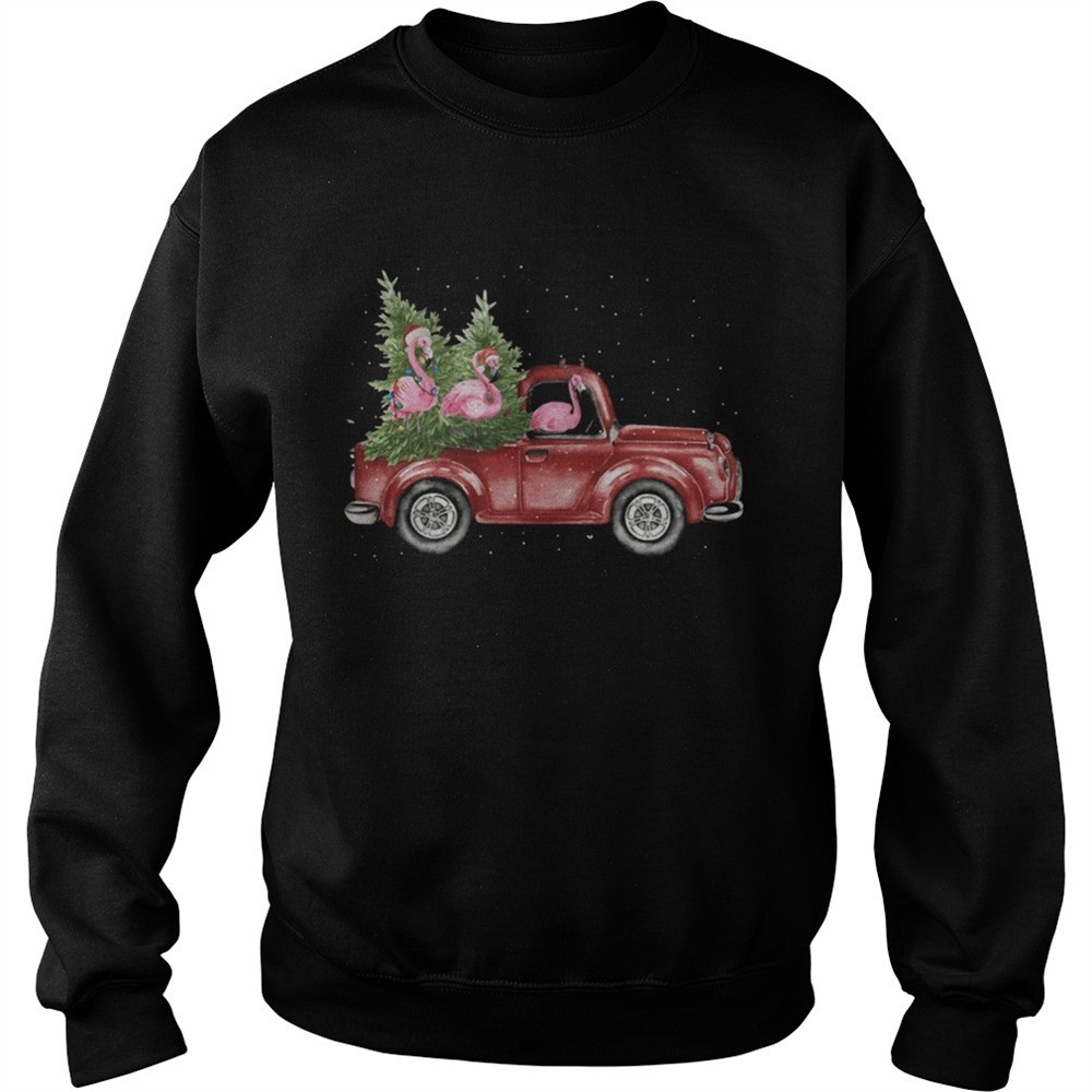Flamingo Christmas Truck Shirt