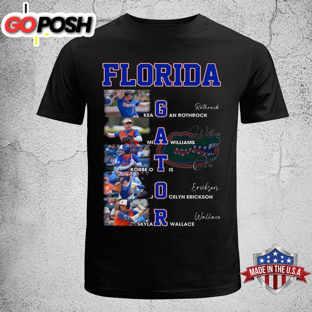 Florida Gators Baseball Team 2025 Line Up Stars Signatures Unisex Shirt