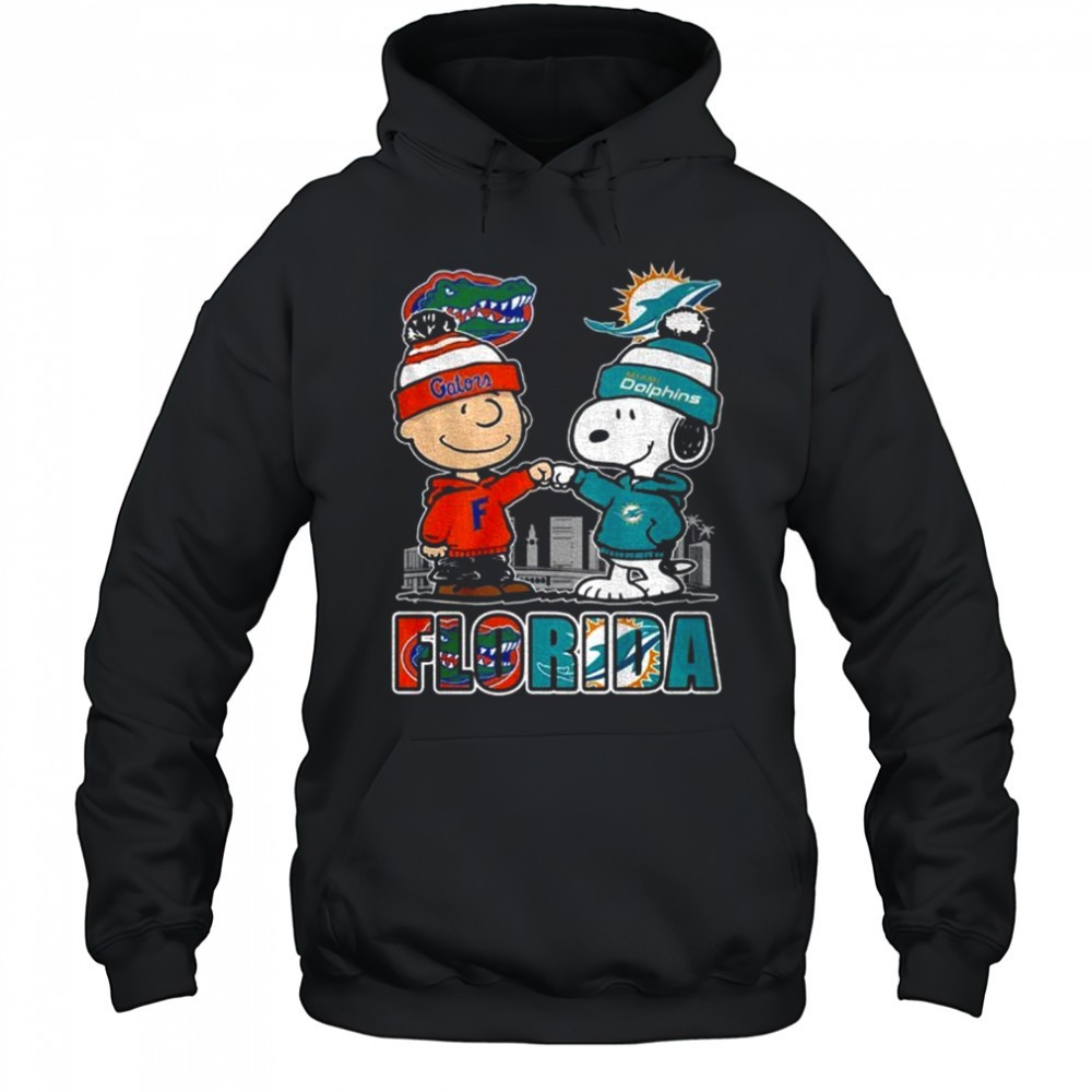 Florida Gators Miami Dolphins Snoopy and Charlie Brown shirt
