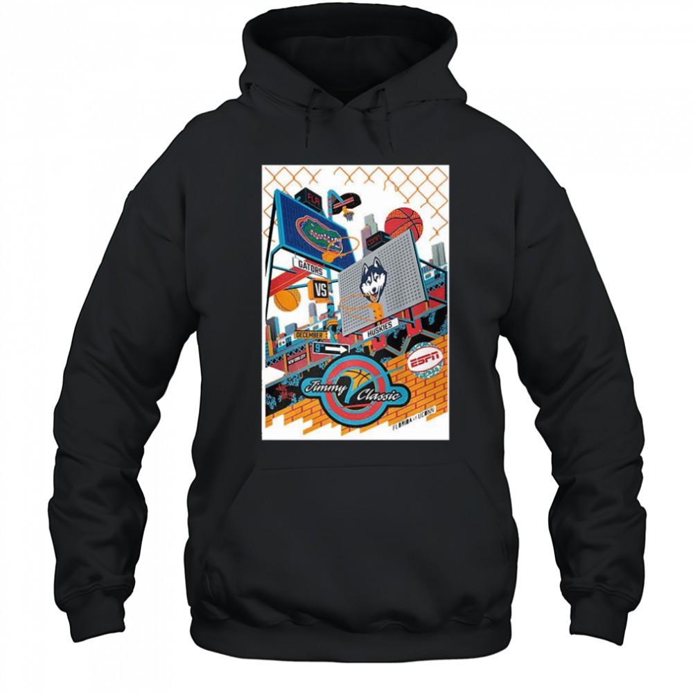 Florida Gators vs UConn Huskies matchup Jimmy V classic basketball New York city 2025 shirt