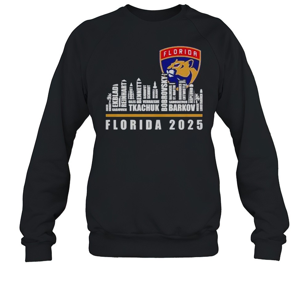 Florida Panthers City Skyline Players Names Shirt