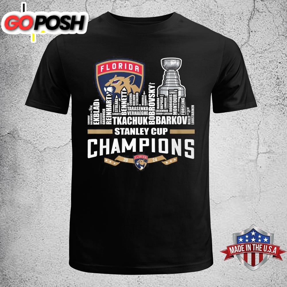 Florida Panthers Stanley Cup Champions 2025-2025 The City Skyline T-Shirt