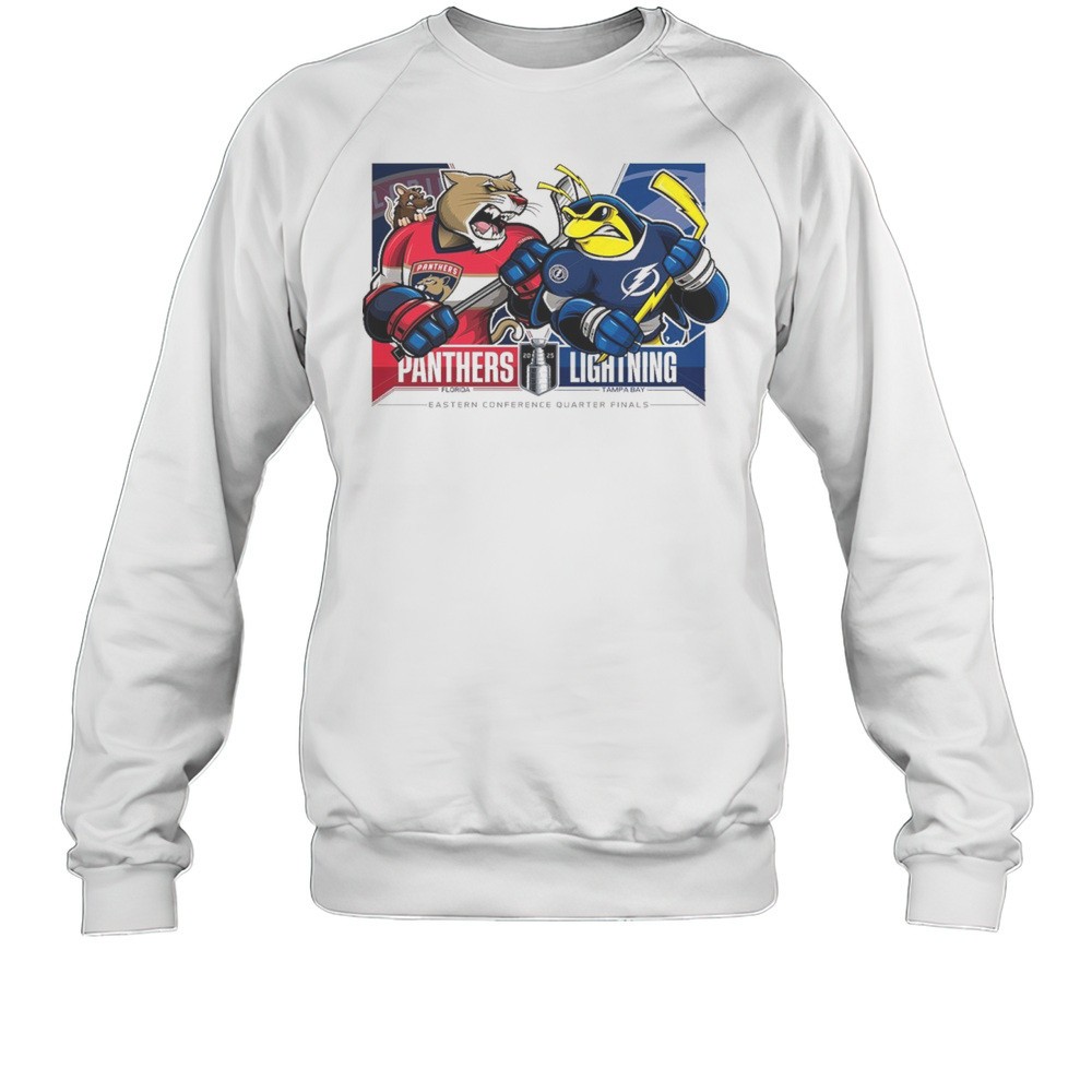 Florida Panthers Vs Tampa Bay Lightning 2025 Stanley Cup Playoffs Western Conference Quarter Finals Mascot T-shirt