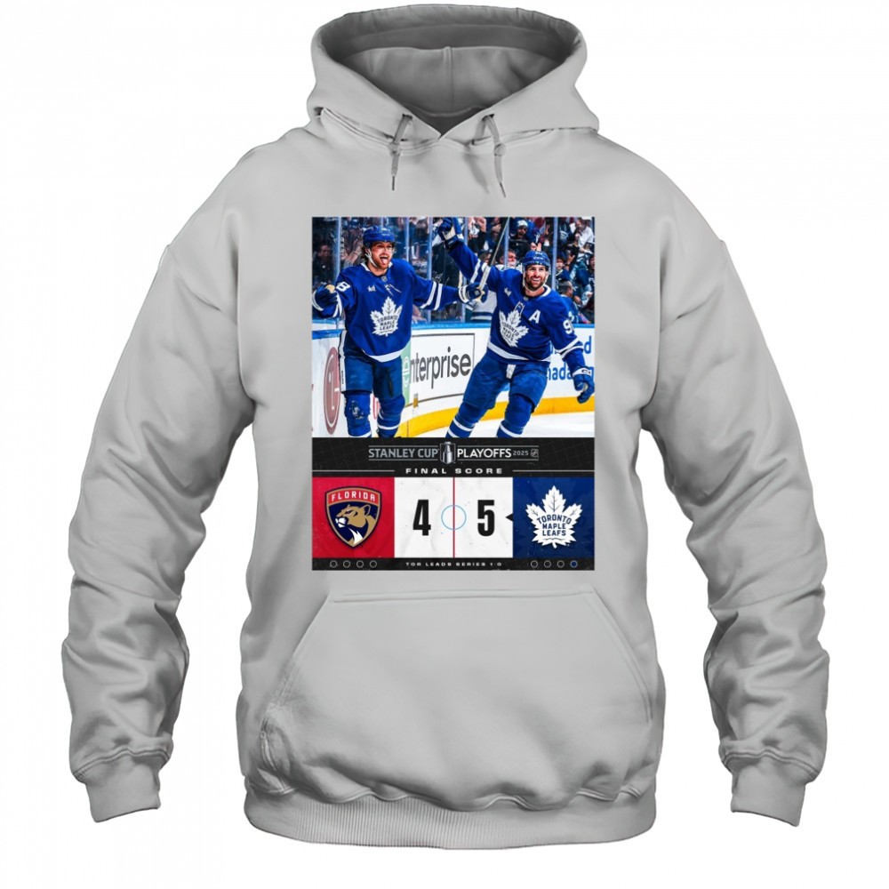 Florida Panthers Vs Toronto Maple Leafs Final Score 4 – 5 Stanley Cup Playoffs 2025 Poster t-shirt