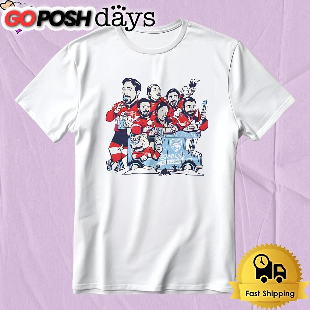Florida Panthers Youth Ice Cream Scoops Cartoon T Shirt