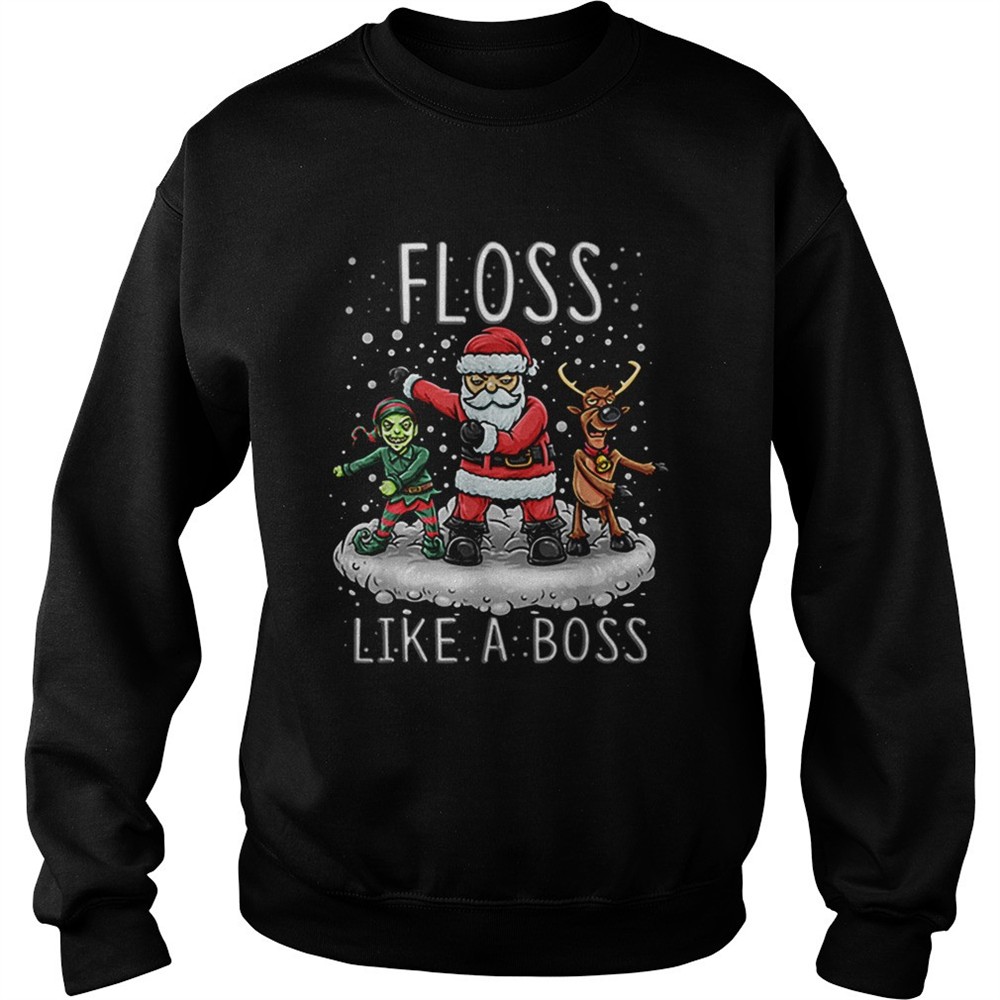 Floss Like A Boss Santa Floss Funny Christmas Gift shirt