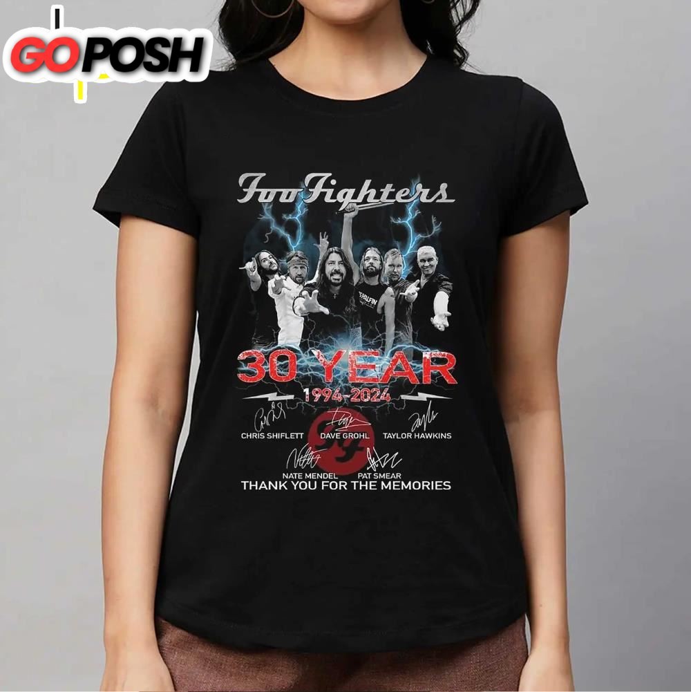 Foo Fighters 30 Years 1994 – 2025 Thank You For The Memories T-Shirt