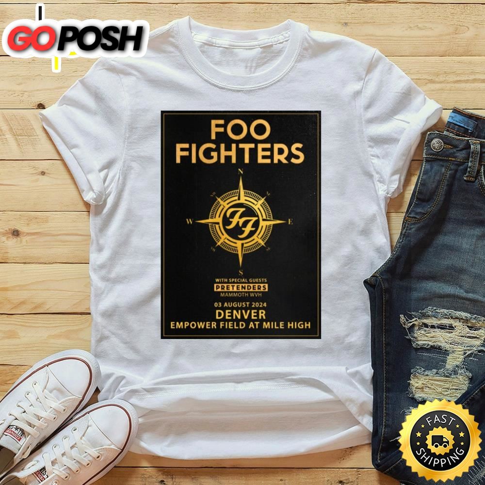 Foo Fighters Everything Or Nothing 2025 North American Stadium Tour Denver, Co Unisex Tshirt