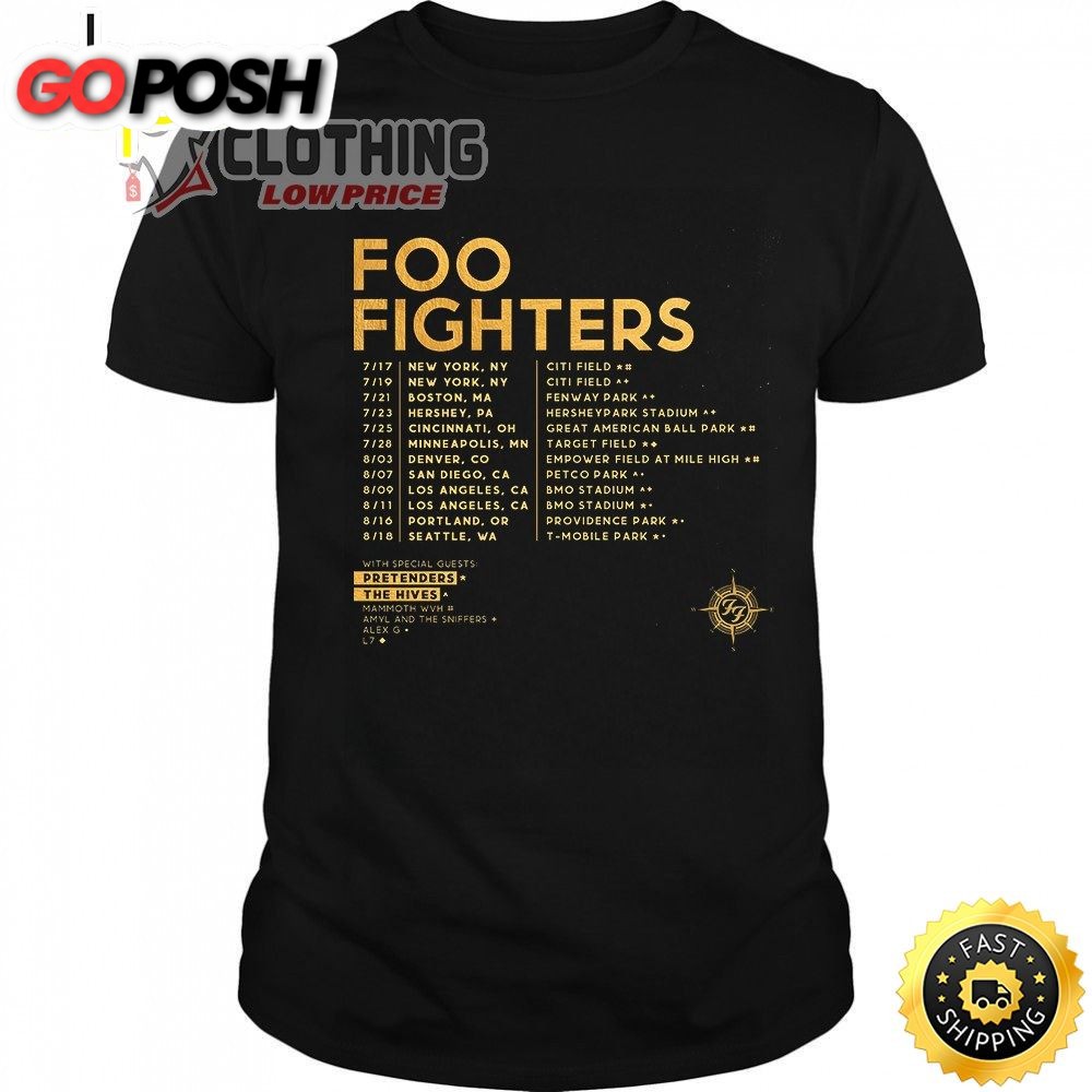 Foo Fighters North American Stadium Tour 2025 Merch Shirt