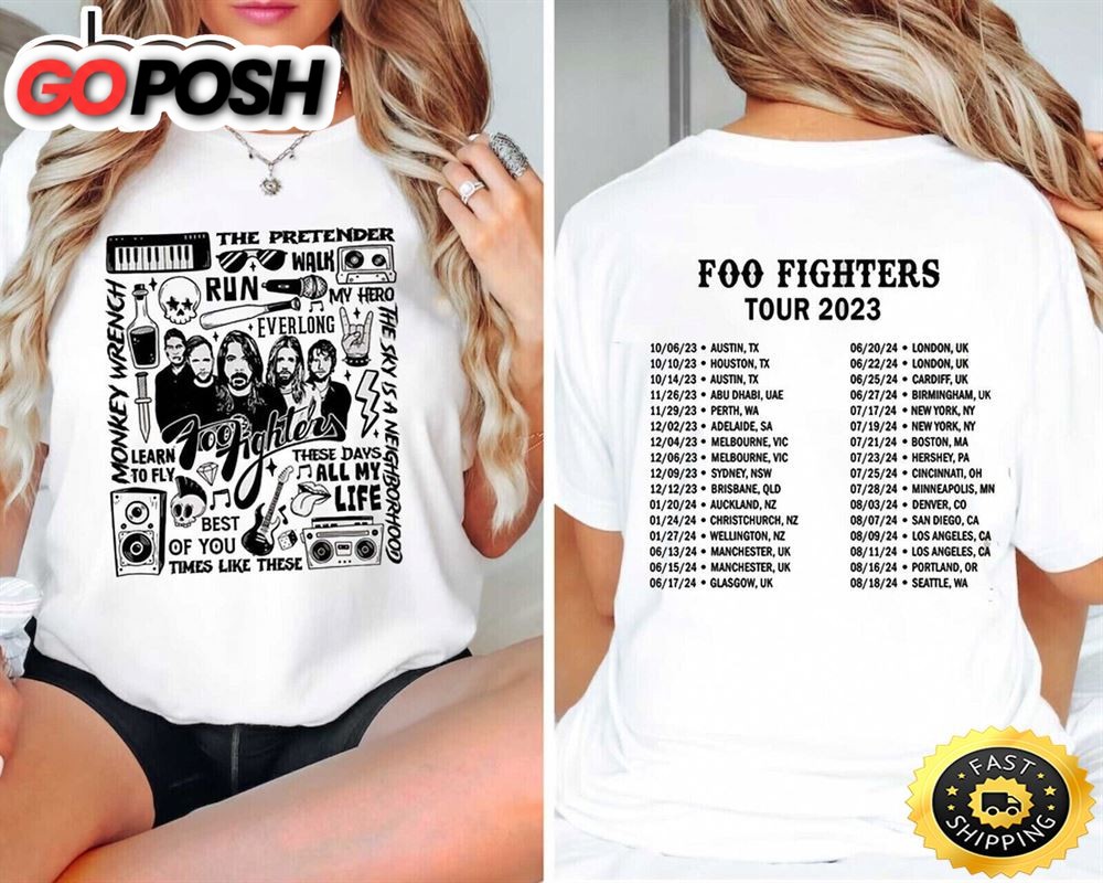 Foo Fighters Tour 2023 – 2024 T-Shirt, Music Tour Shirt