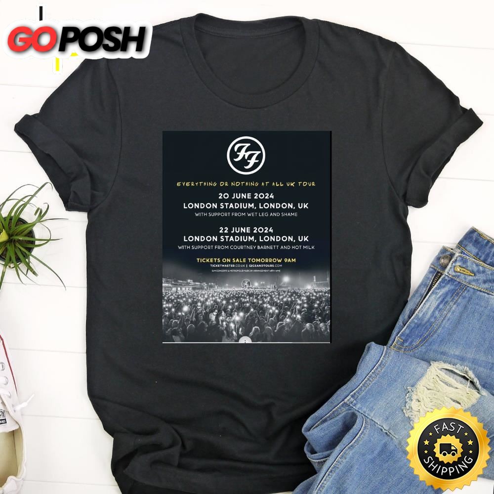 Foo Fighters Uk Tour Dates London 2025 Newspaper Advert Unisex T-Shirt