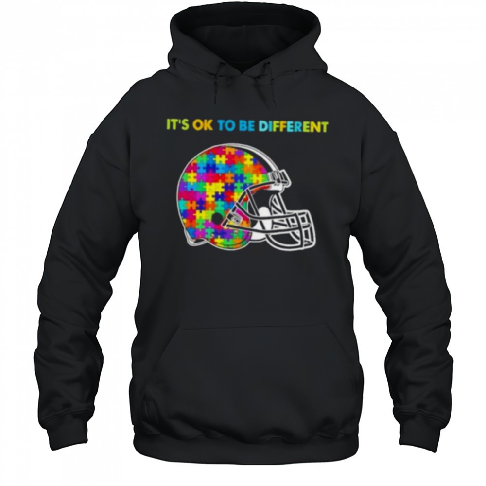 Football Helmet Autism awareness Its ok to be different Shirt