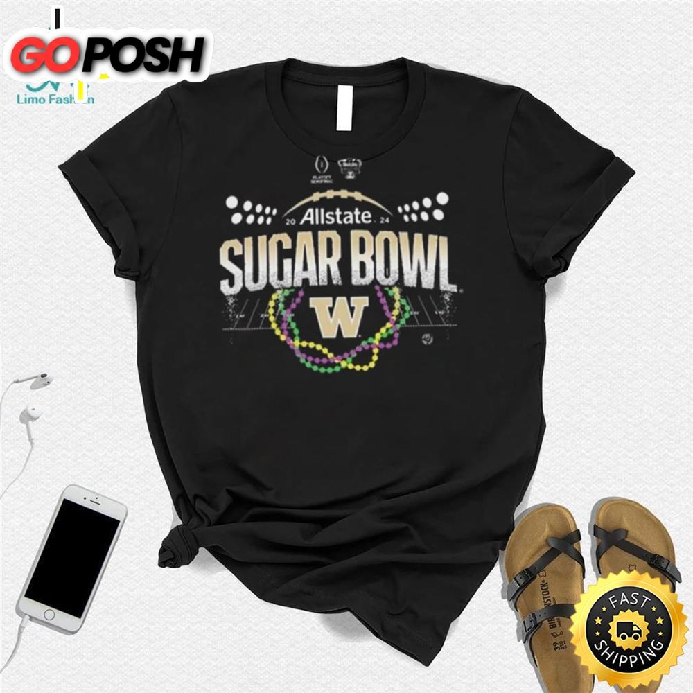 Football Playoff Semifinals Allstate Sugar Bowl 2025 Washington Huskies Champions Logo T Shirt