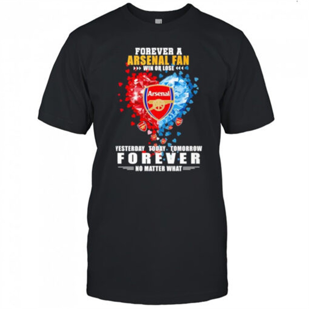 Forever a Arsenal fan win or lose yesterday today tomorrow shirt