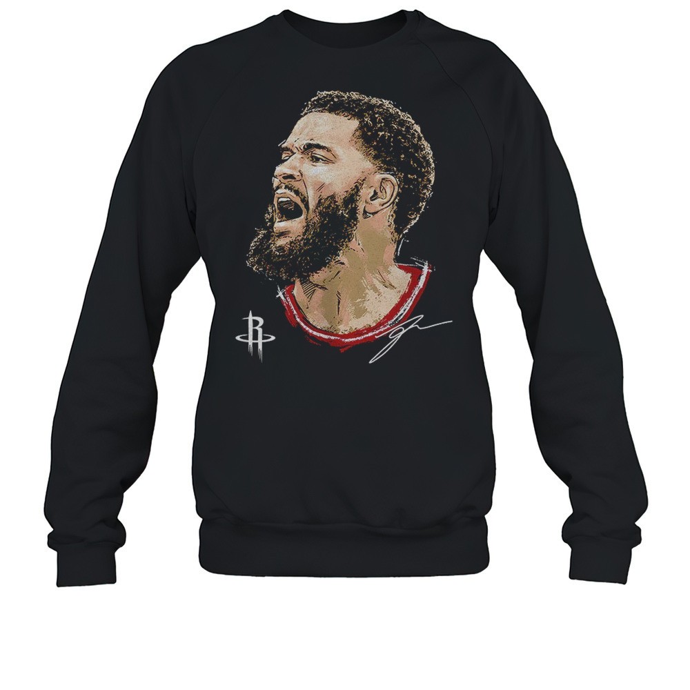 Fred VanVleet Houston Rockets MLB Basketball Player Portrait Signature Shirt