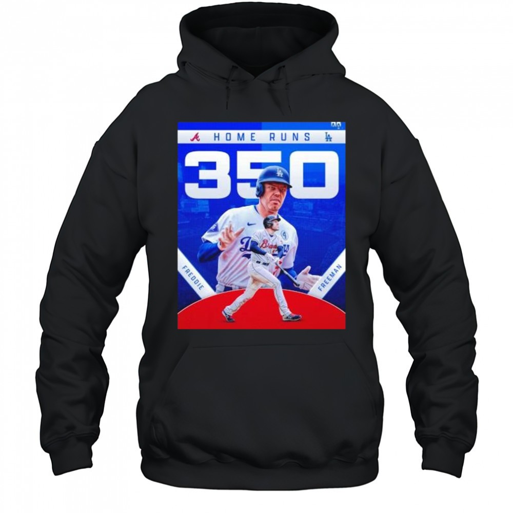 Freddie Freeman Atlanta Braves and LA Dodgers 350 home runs shirt
