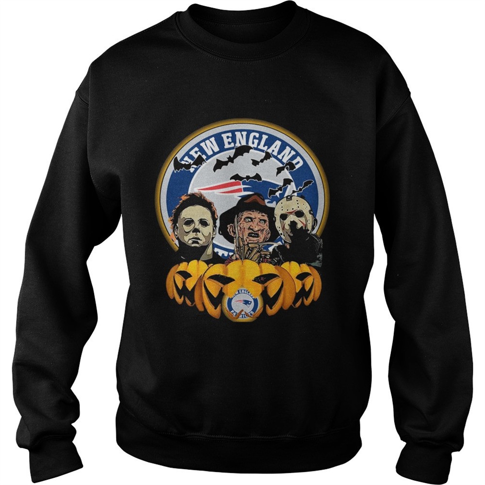 Freddy Krueger Michael Myers Jason Voorhees Pumpkin New England Patriots shirt