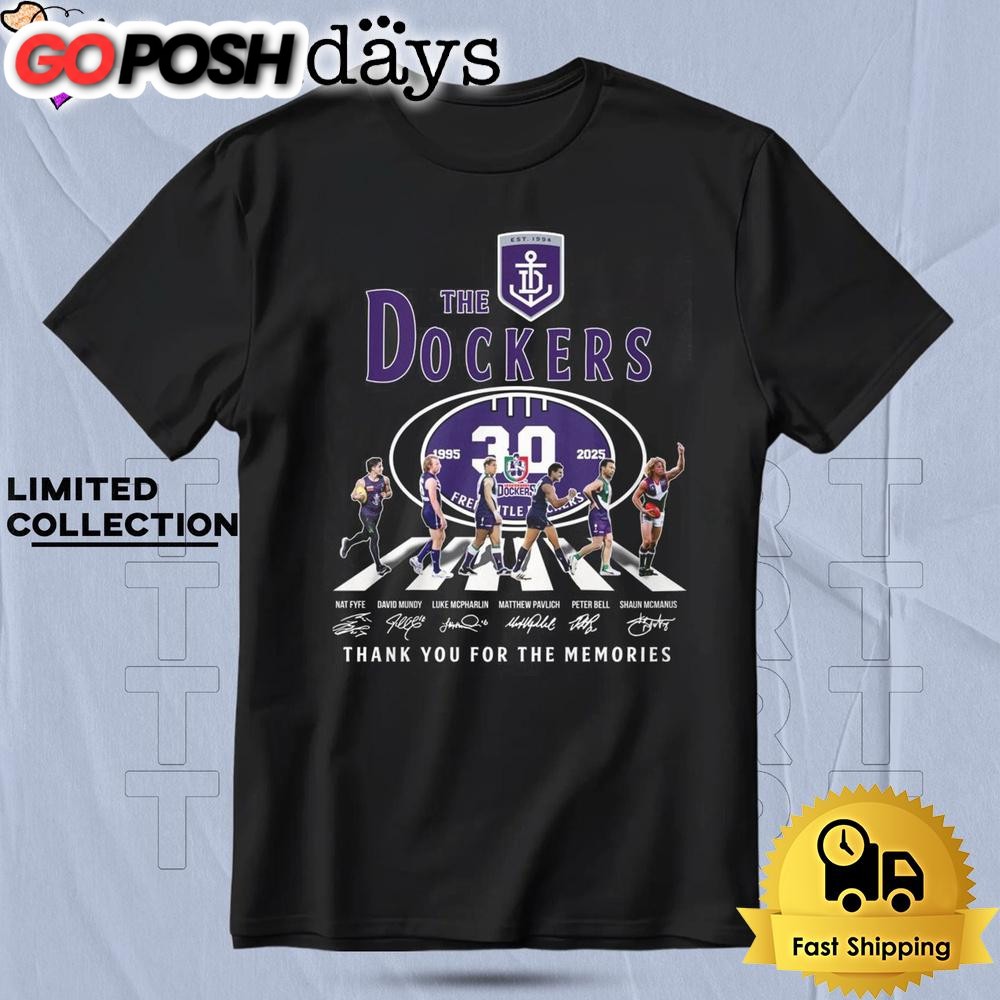 Fremantle Dockers Football Club Thank You For The Memories T Shirt