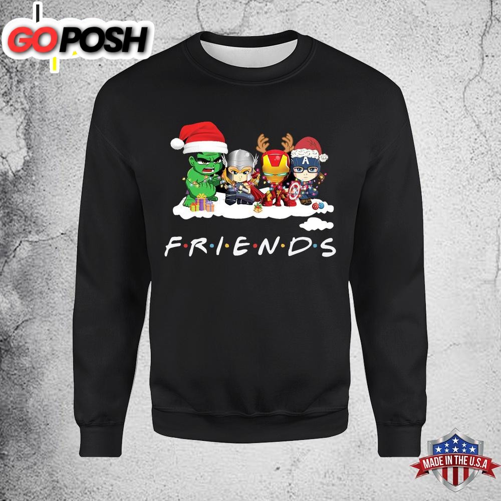 Friends Avengers Superhero Merry Christmas Unisex Sweatshirt