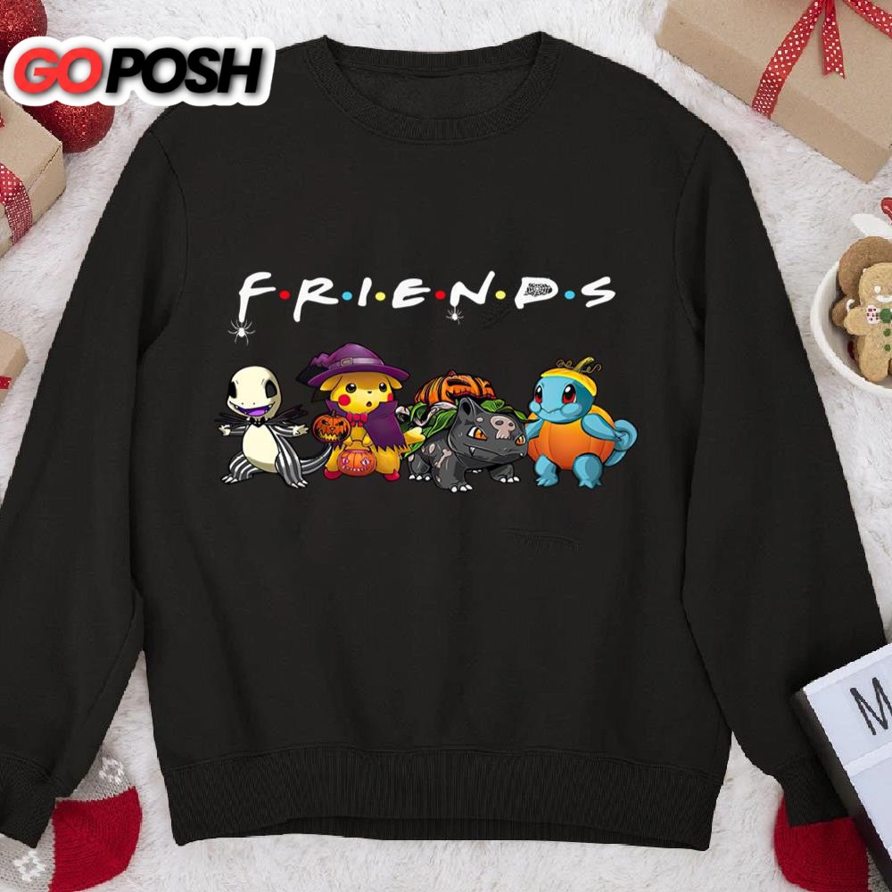 Friends Pokemon Halloween Costumes Pikachu Bulbasaur Sweatshirt