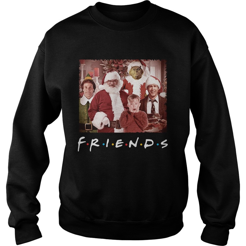 Friends tv show christmas movie characters shirt