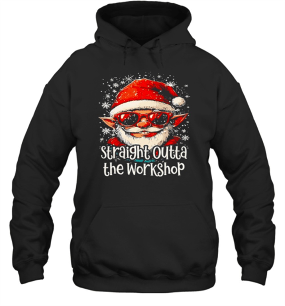 Fun Festive Christmas Straight Outta The Workshop Elf T-Shirt