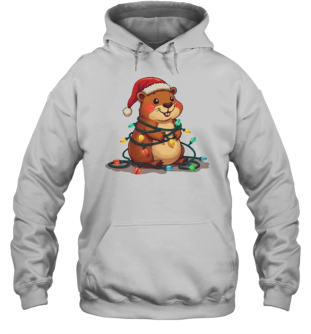 Funny Capybara With Christmas Light Bulbs T-Shirt