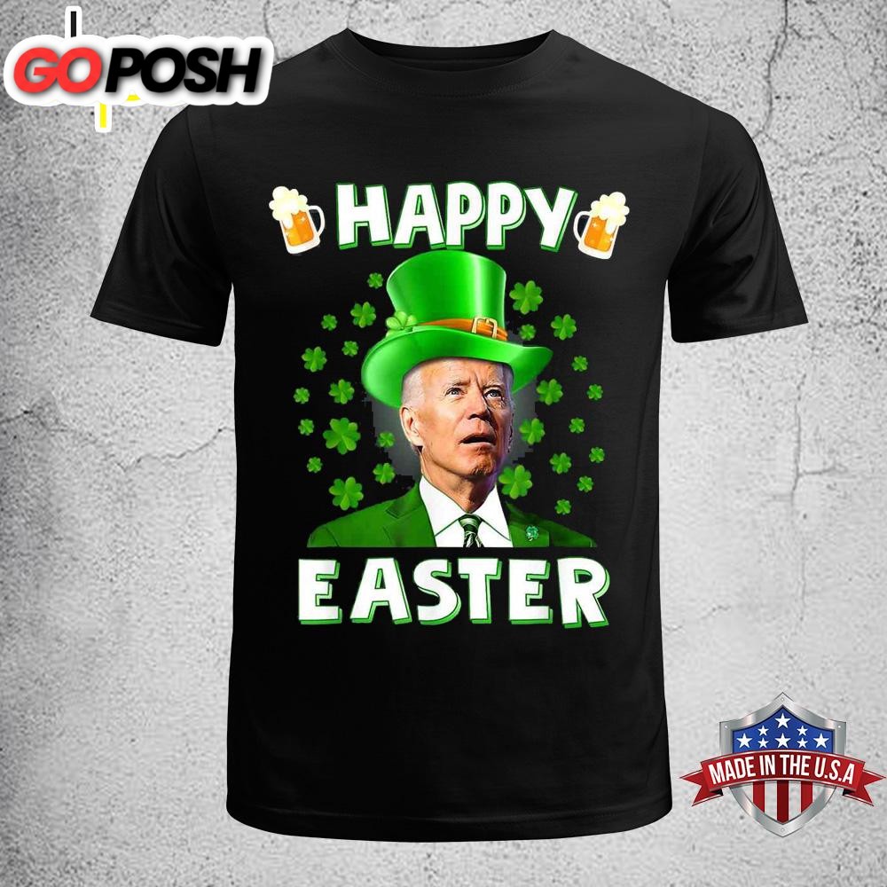 Funny Joe Biden Easter Confused St Patricks Day Easter Shirt