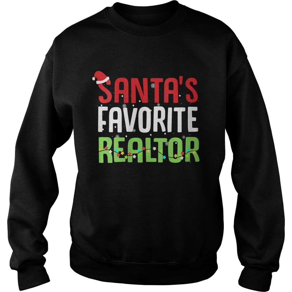 Funny Santas Favorite Realtor Estate Agent Christmas Gift shirt