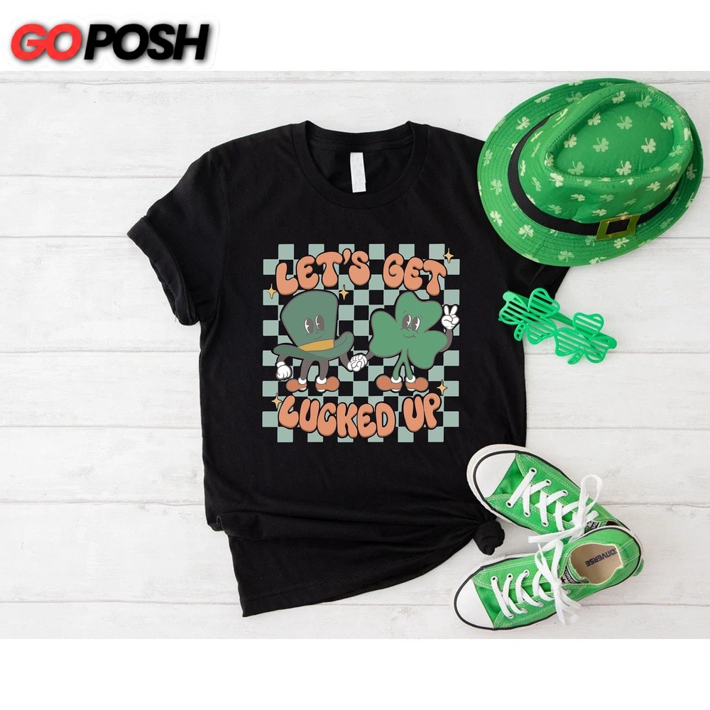 Funny St. Patrick’s Shirt,Lucky Shamrock Tshirt,Retro St. Patrick’s Day Shamrock Shirt,St. Patrick’s Day Gift for Her