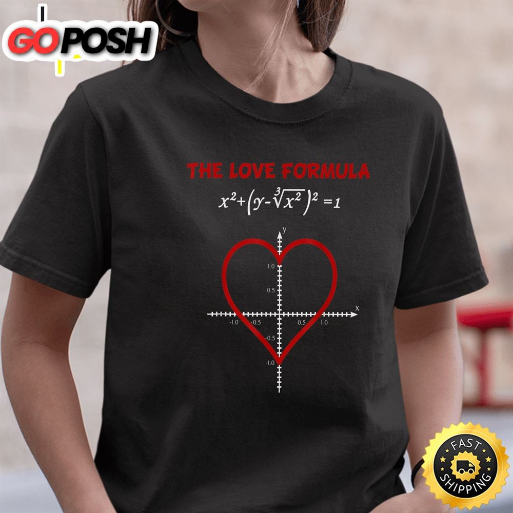 Funny The Love Formula Math T Shirt For Valentine Day T-Shirt