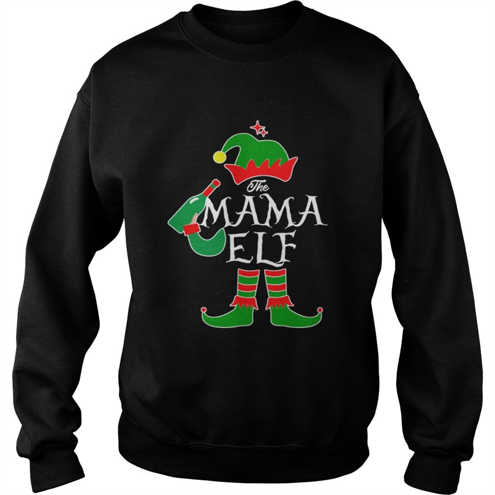 Funny The Mama Elf Family Matching Group Christmas shirt