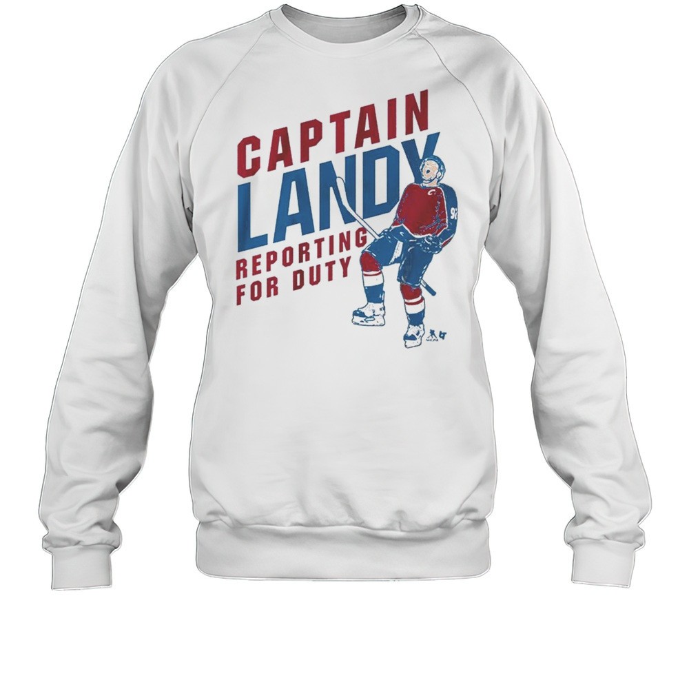 Gabriel Landeskog Captain Landy Reporting For Duty Colorado Avalanche Painting T-shirt