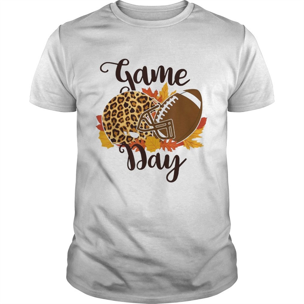 game-day-football-fan-leopard-helmet-ball-fall-autumn-tshirts-dkgmb1so Game Day Football Fan Leopard Helmet Ball Fall Autumn Tshirts
