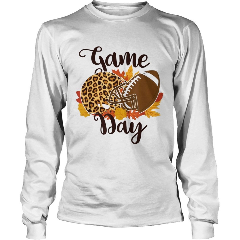 game-day-football-fan-leopard-helmet-ball-fall-autumn-tshirts-dkgmb1so Game Day Football Fan Leopard Helmet Ball Fall Autumn Tshirts