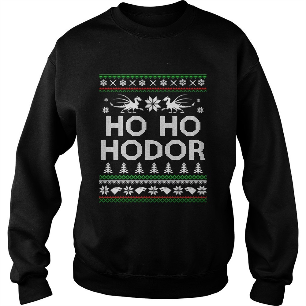 Game of throne HO HO Hodor Christmas Hoodie T Shirt