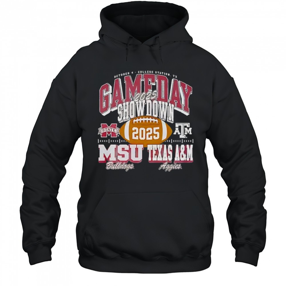 Gameday showdown Mississippi State Bulldogs vs Texas A&M Aggies 2025 shirt