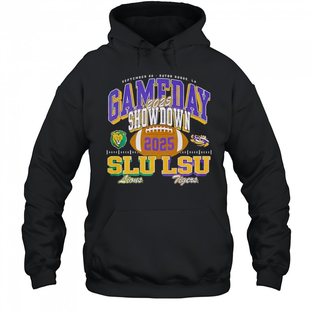Gameday Showdown Southeastern Louisiana and LSU Tigers football 2025 shirt