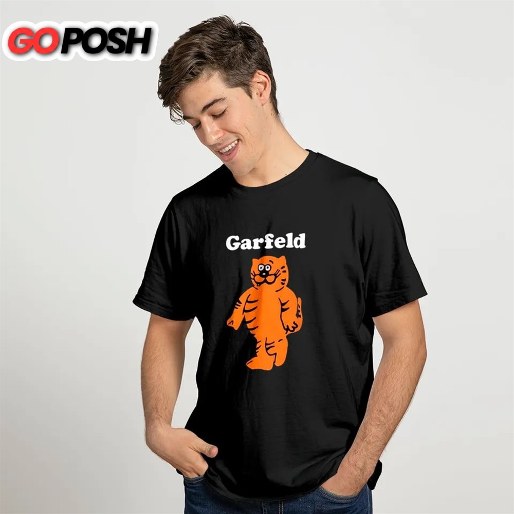 Garfeld Bootleg Garfield And Heathcliff Cat T-Shirt