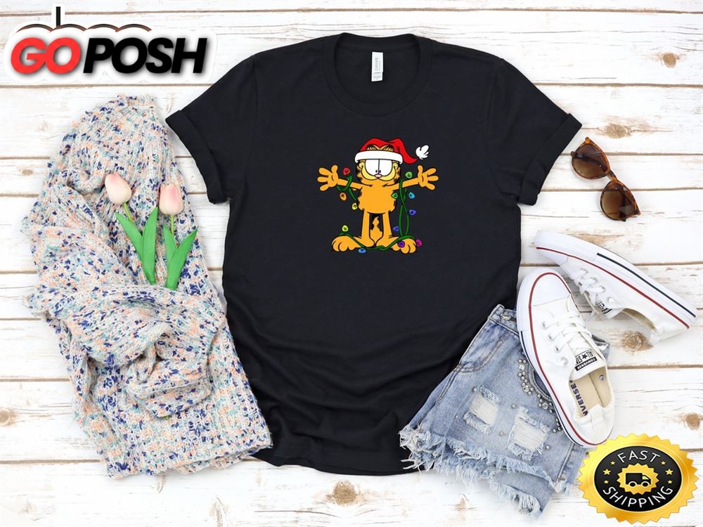 Garfield Cartoon Characters Cat Movie 34 Short Sleeve Woman T Shirt