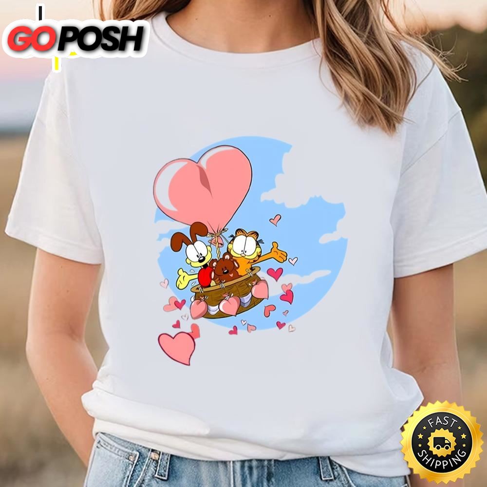 Garfield Happy Valentines T-shirt Cute Gift For Couple