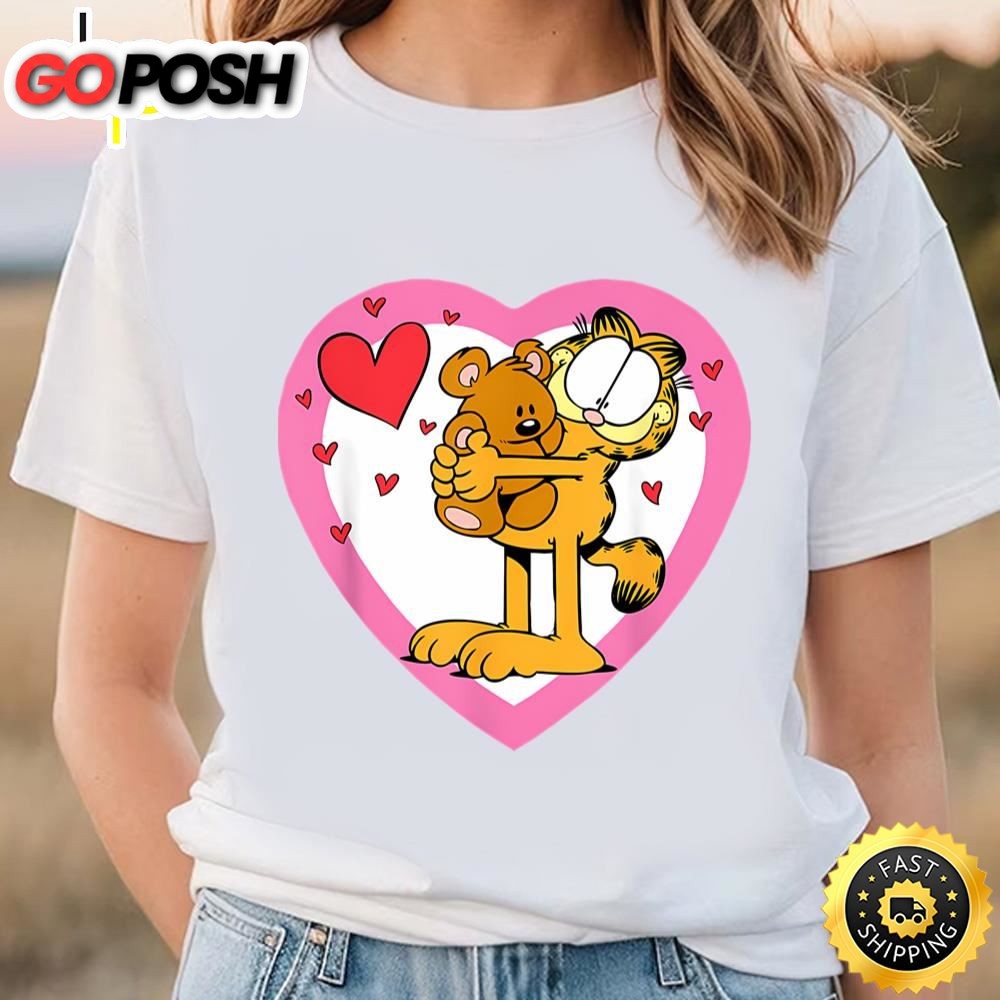 Garfield Hugging Pooky Valentines T-Shirt