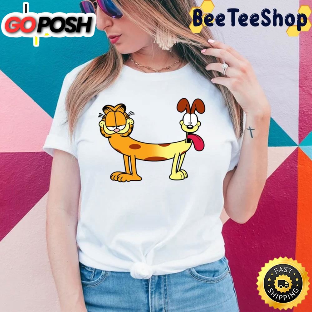 Garfield Movie Funny Catdog Cartoon Cute Odie Catdog Mashup Trending Unisex T-Shirt