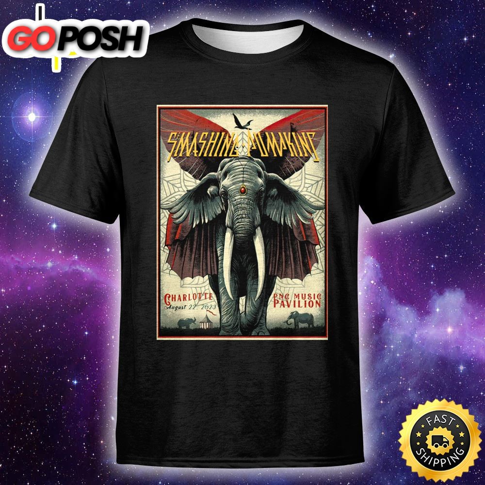 Gas The Sm Ashing Pumpkins August 22 2025 Charlotte Unisex T-shirt