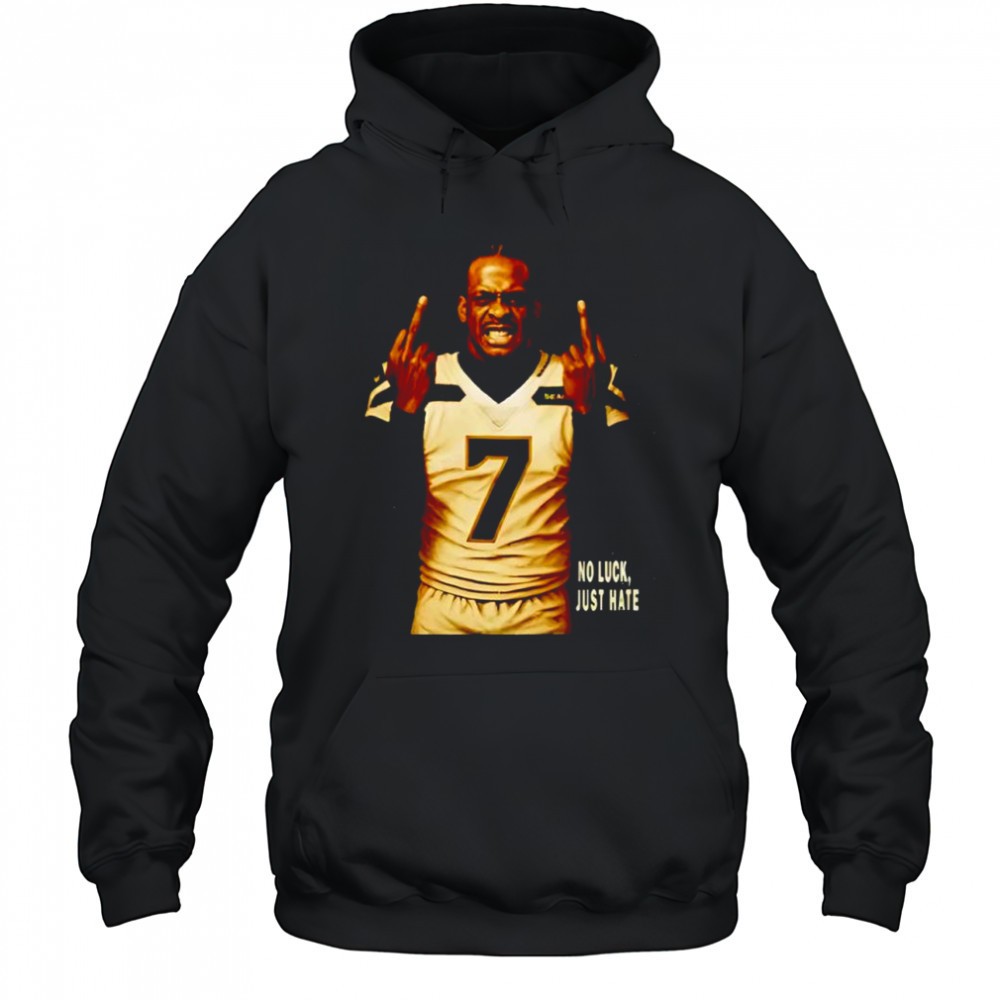 Geno Smith middle finger no luck just hate shirt