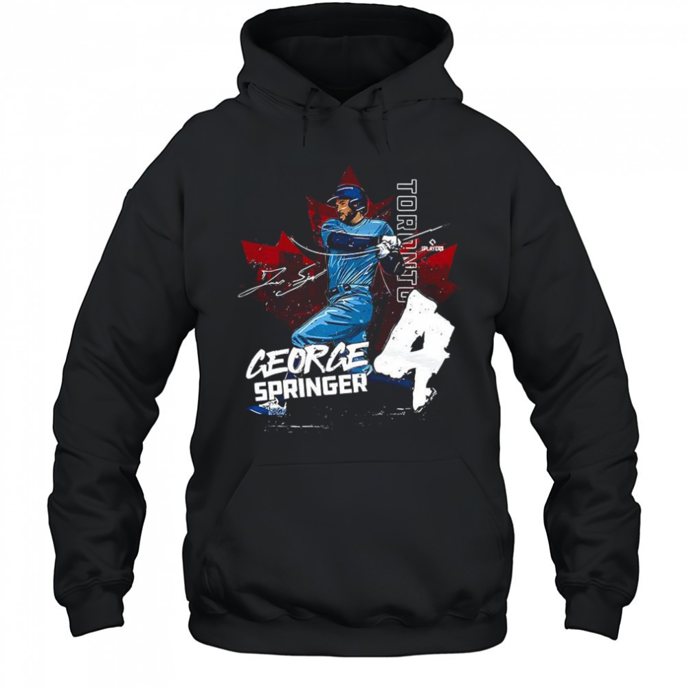George Springer Toronto Blue Jays baseball 2025 State number 4 cartoon signature shirt