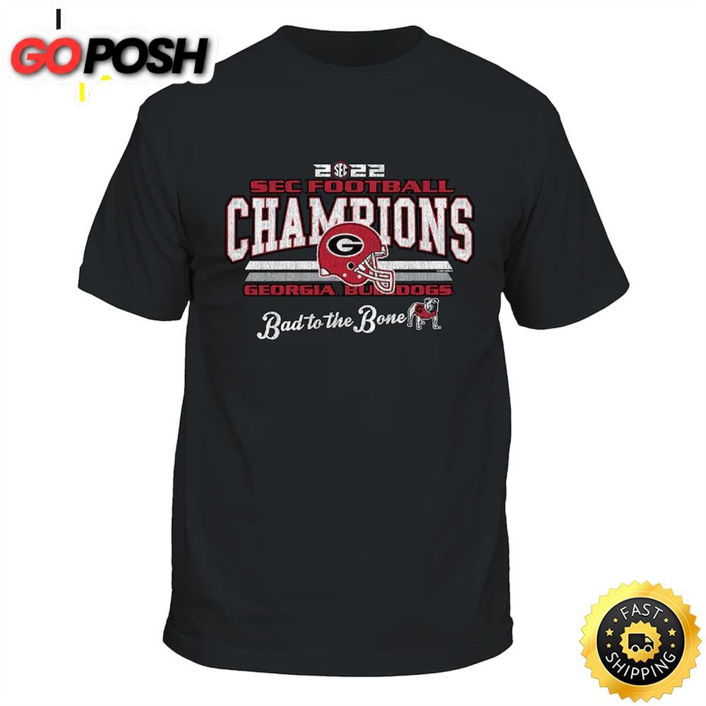 Georgia Bulldogs 2025 Sec Football Conference Champions Stripes T-shirt