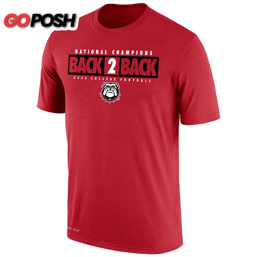 Georgia Bulldogs Back To Back College Football Playoff National Champions Local Performance T-Shirt