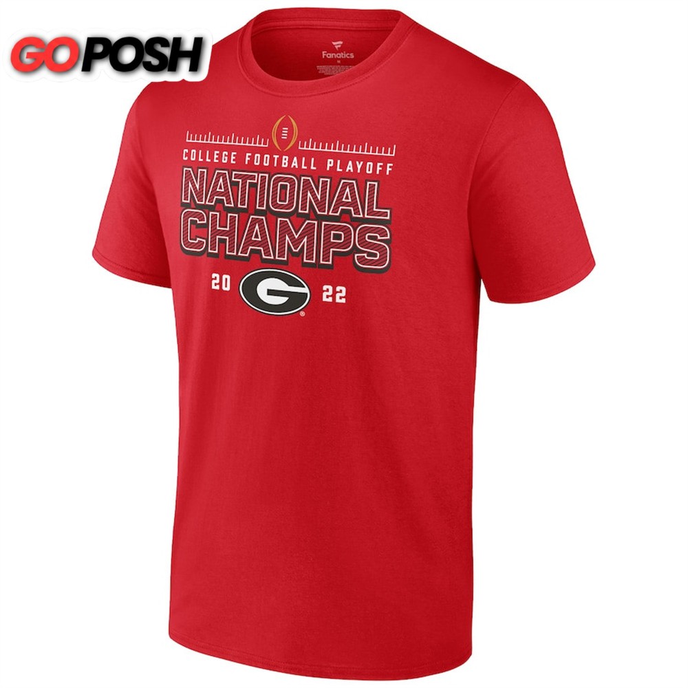 Georgia Bulldogs College Football Playoff 2022 National Champions Schedule T-Shirt