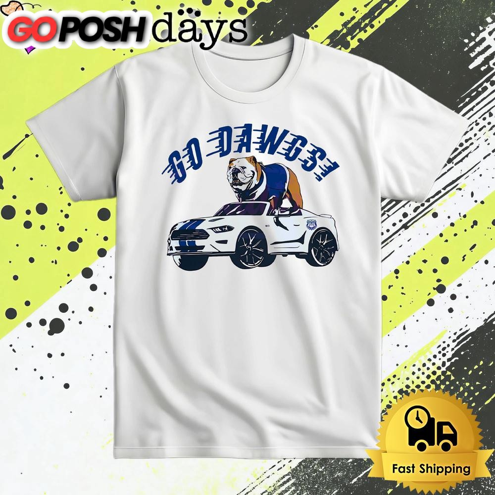 Georgia Bulldogs Football Go Dawgs Blue T Shirt